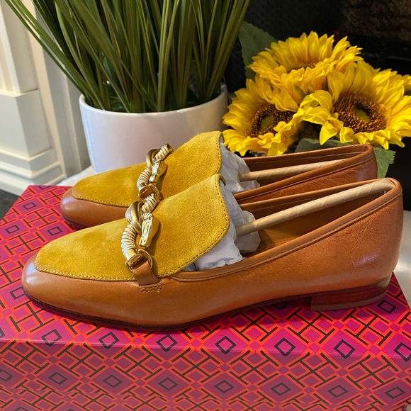 Tory Burch Jessa Suede & Leather Loafers - Picture 3 of 9